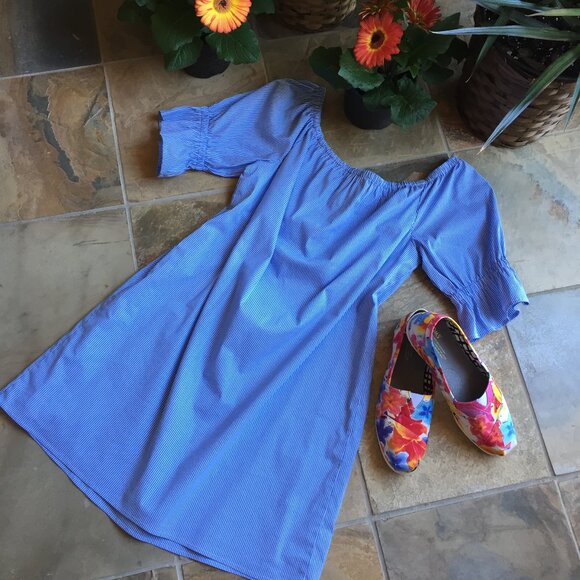 1. State Off-Shoulder Peasant-Style Boho Dress (NEW) - Picture 5 of 12